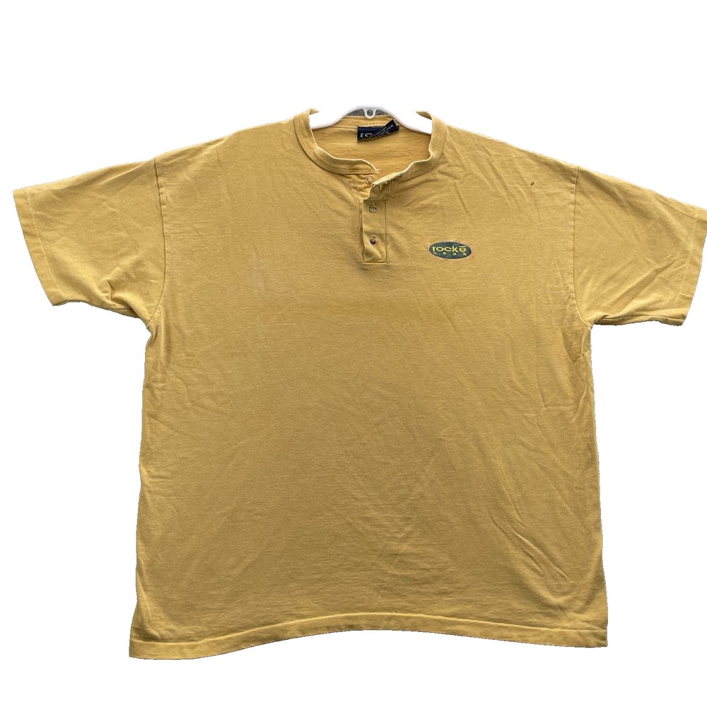 Vintage Rocke Gear Henley Shirt XL Montana Outdoor Gorpcore Retro Surf Skate Tee